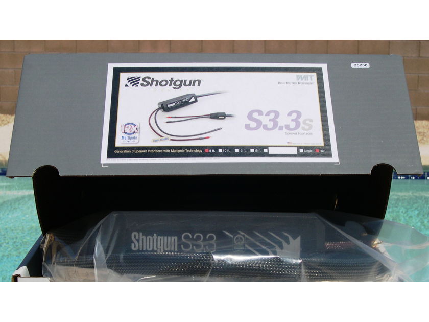 MIT Shotgun S3.3 spkr cable 8ft pair DEMO, PERFECT  Lifetime Warranty