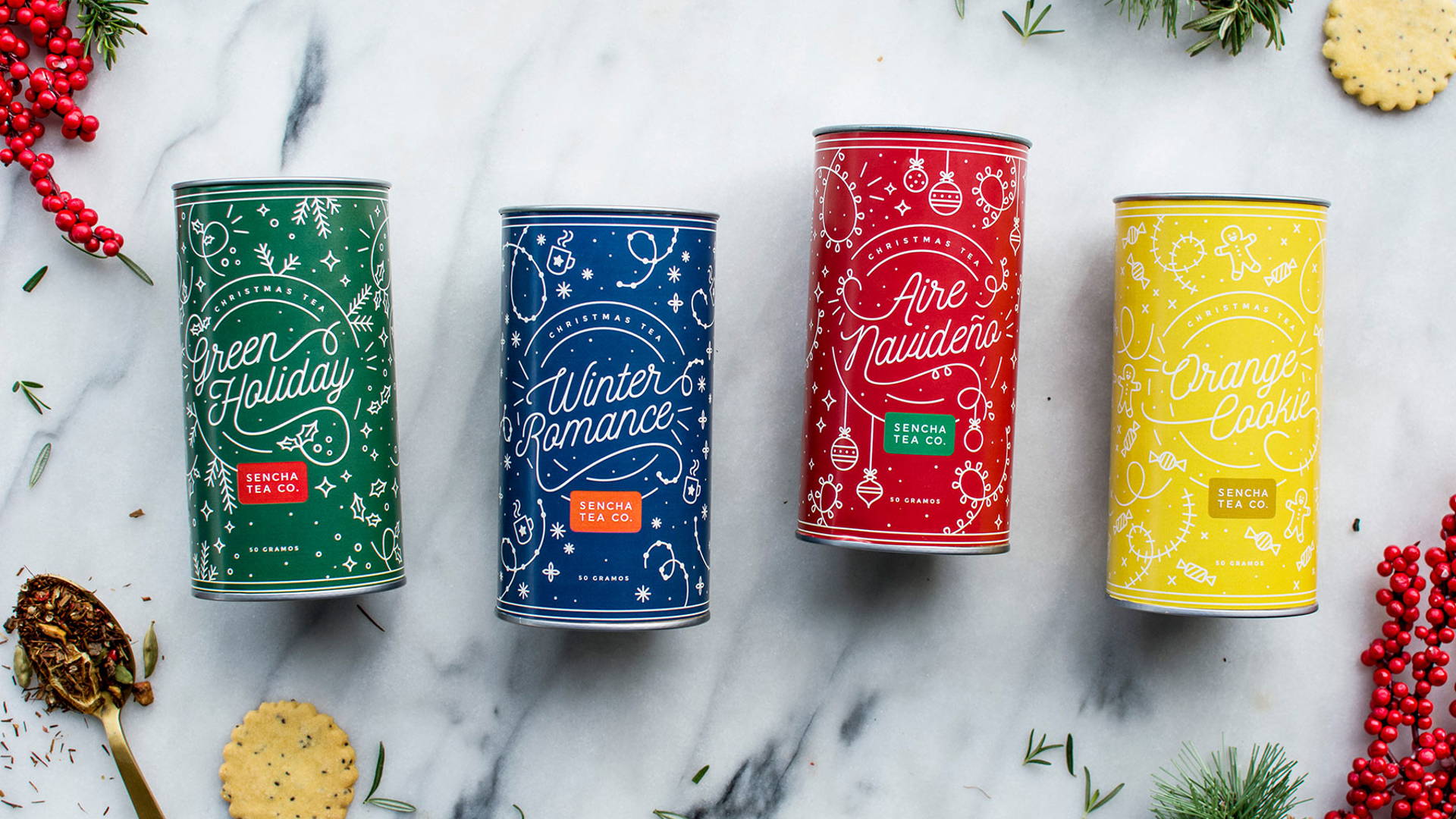 Featured image for Celebrate Christmas in July With This Cheery Tea Packaging