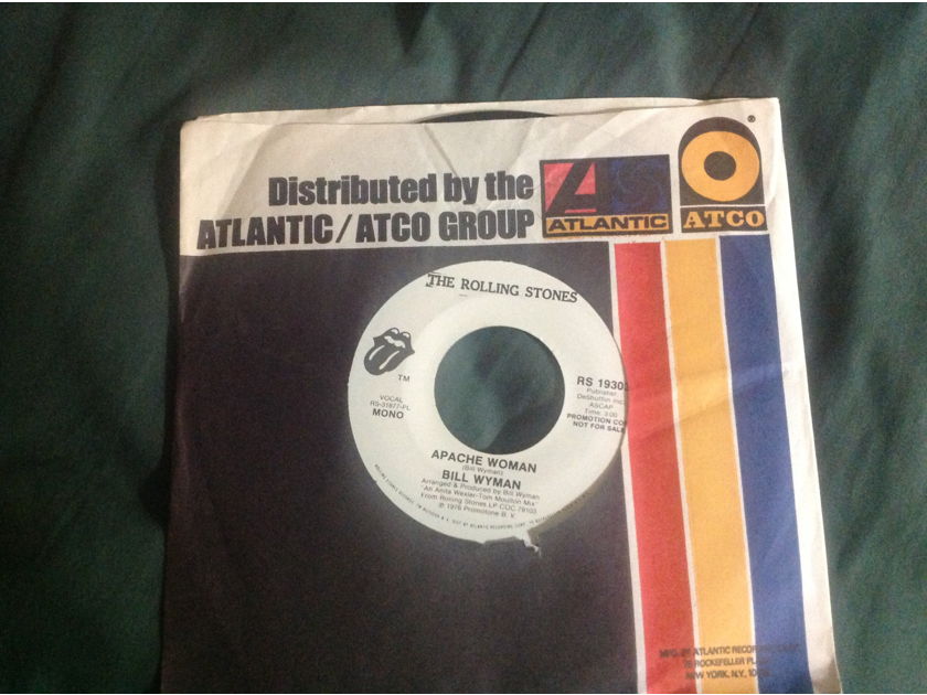 Bill Wyman - Apache Woman Rolling Stones Records Promo Mono/Stereo 45 Single Vinyl NM