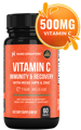 A bottle of our best vitamin c tablets showing it has 500mg of our best vitamin c