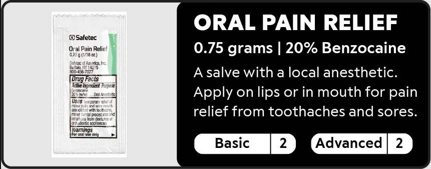 oral pain relief