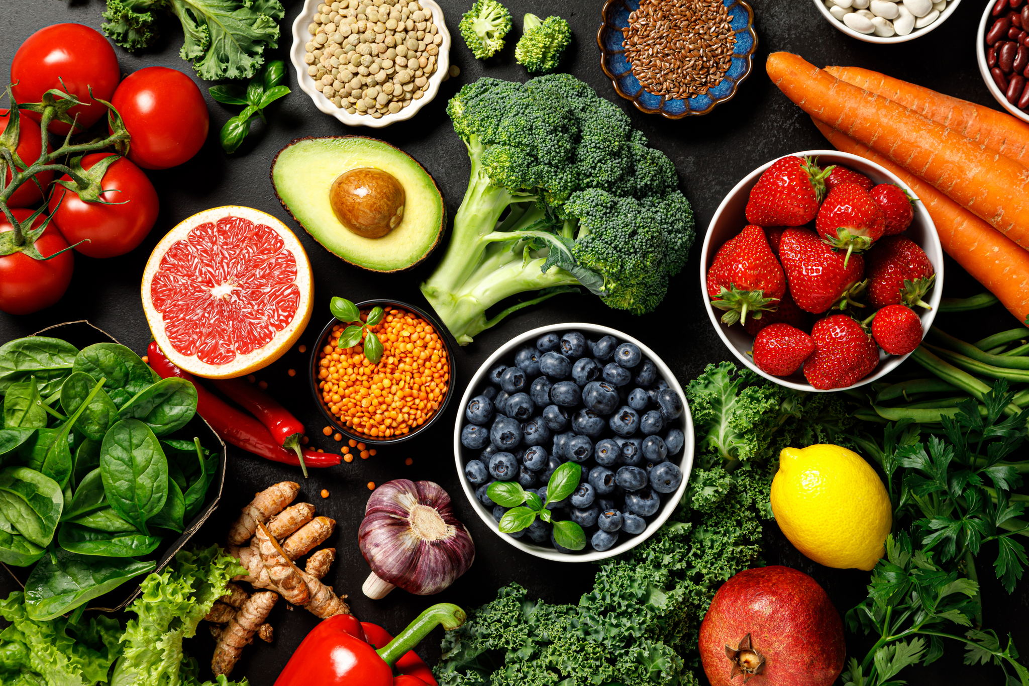 Nutritious vegetables, nutrition and good food
