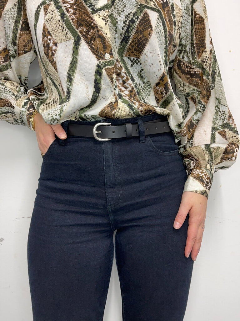 Ladies Quality Full Grain Genuine Leather Belt. Black, Brown or Tan. 41026 - Image 6