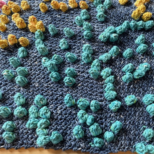 Gehaakte bobbel float omslagdoek