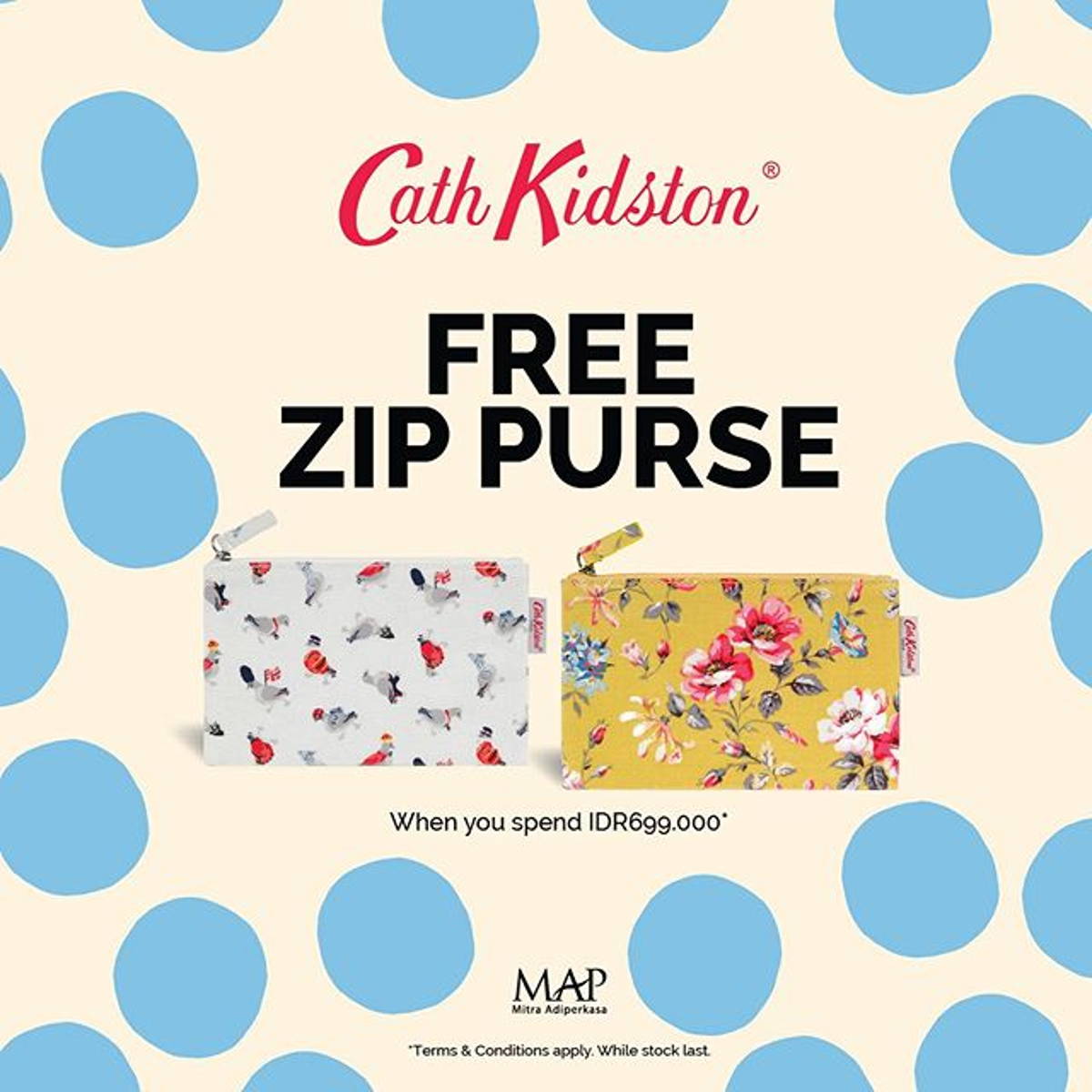 Katalog Promo: Cath Kidston: Promo FREE Zip Purse dengan pembelian min. Rp 699K - 1