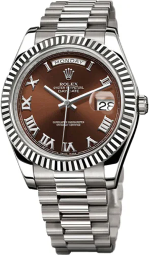 Rolex Day-Date II Brown Dial Roman Numerals