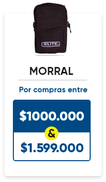 Llevate un morral por compras entre 1.000.000 y 1.599.000
