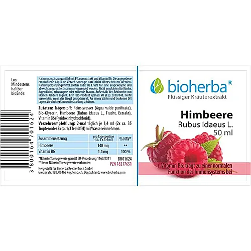 Himbeere, Rubus idaeus L., Tropfen, Tinktur 50 ml