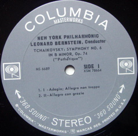 Columbia 2-EYE /, LEONARD BERNSTEIN, - Tchaikovsky Symp...