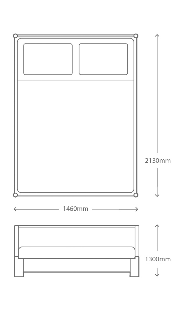 Bondi double bed frame