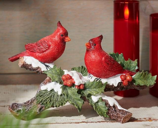 raz imports christmas tree ornament glass ball with cardinal and glitter detail