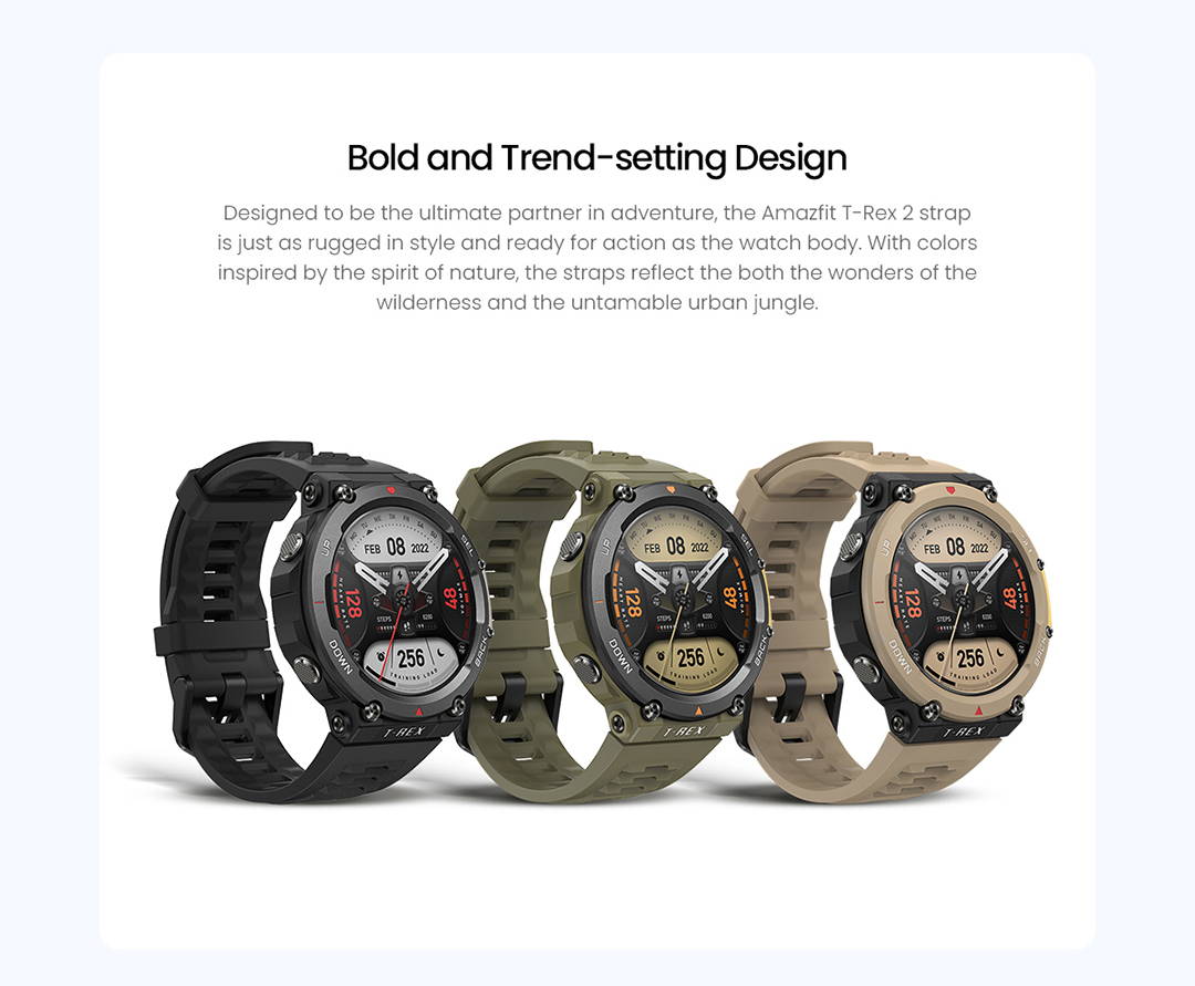 Official Design Silicone Strap For Huami Amazfit T-Rex 2 Smart Watch Band  Replace Belts For Xiaomi Amazfit TRex T Rex 2 Correa - AliExpress