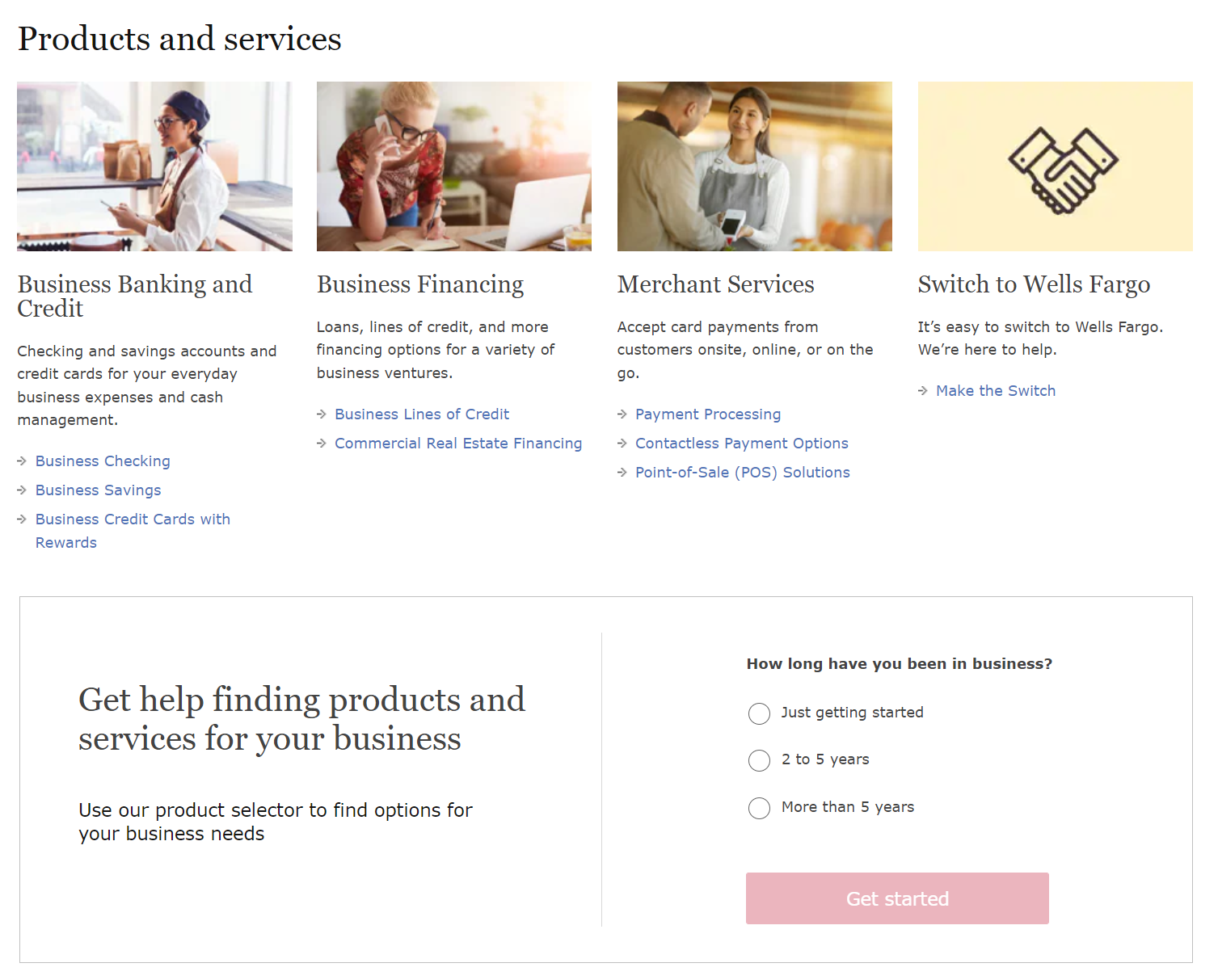 Wells Fargo product / service