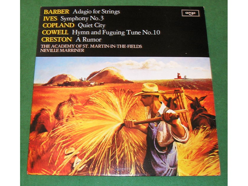 Barber/Ives/Copland/Cowell/Creston - Academy Of St. Martin-in-the-Fields - Neville  *ARGO ZRG 845 - NM 9/10*