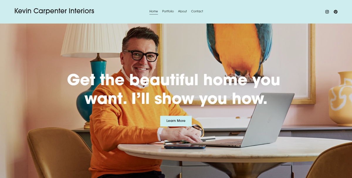 Screenshot of Kevin Carpenter Interiors, from the contractor websites collection.