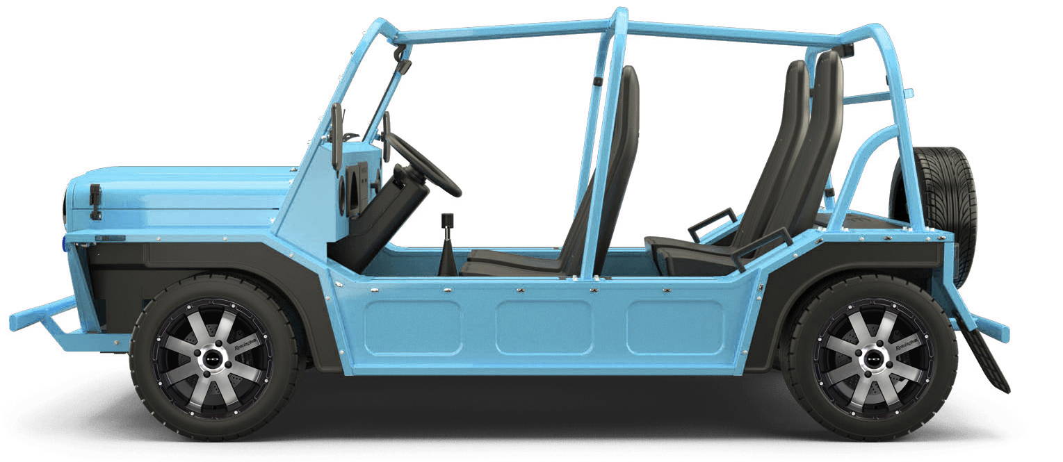 MOKE Electric Vehicles + HD Golf Wheels 8-Point Custom Wheel & Tire Packages for Honolulu Blue 14 inch with Tire