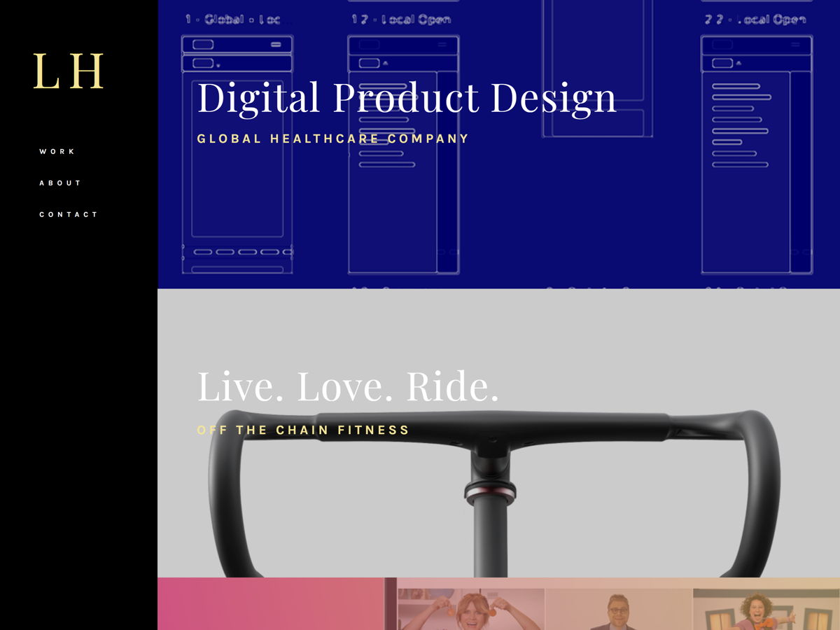 Screenshot of Laura Hines, from the designer & developer portfolios collection.