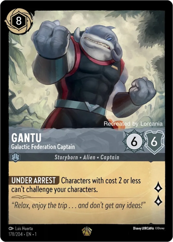 Gantu card from Disney's Lorcana: The First Chapter.