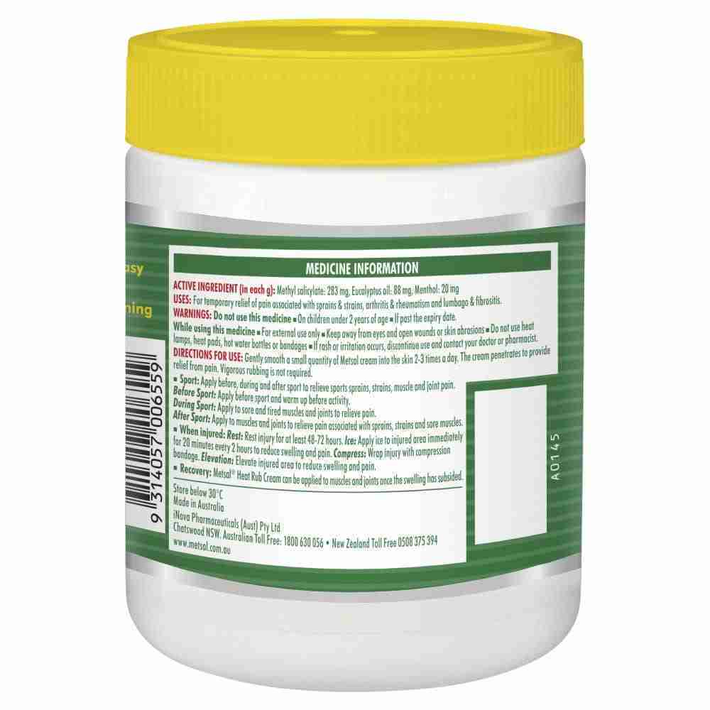 Metsal Heat Rub Cream 500G - Image 3