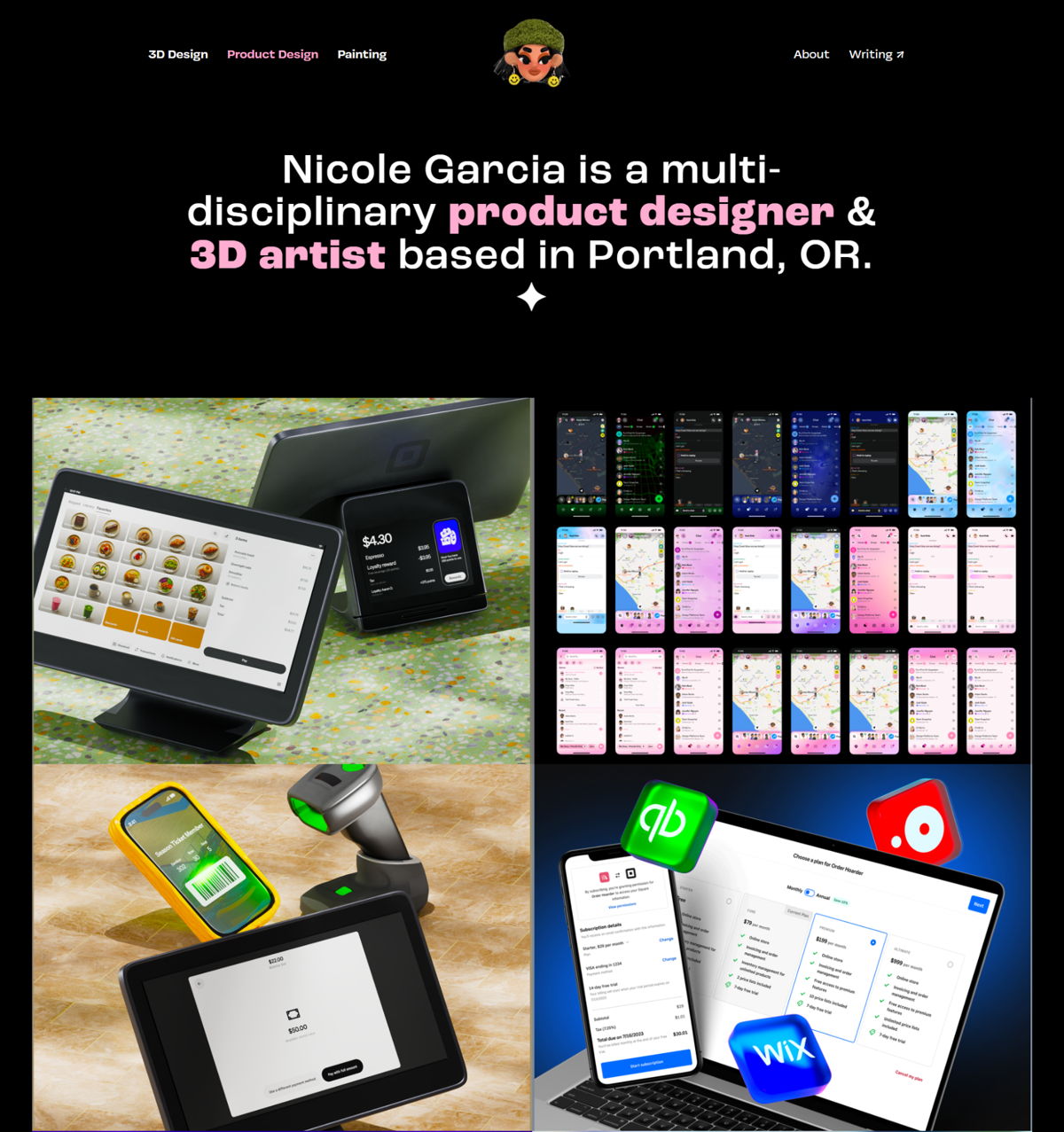 Screenshot of Nicole Garcia, from the 3d artist portfolios collection.