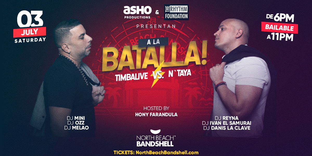 A la Batalla! Timbalive vs N'Taya! Miami Salsa Battle! promotional image