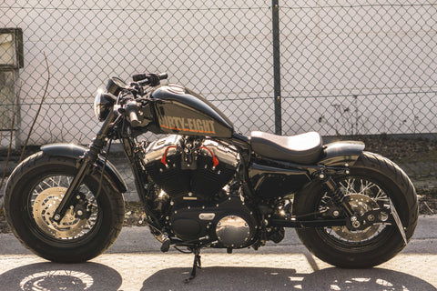 Harley Davidson Fat Boy custom bobber build by Bobber Brothers