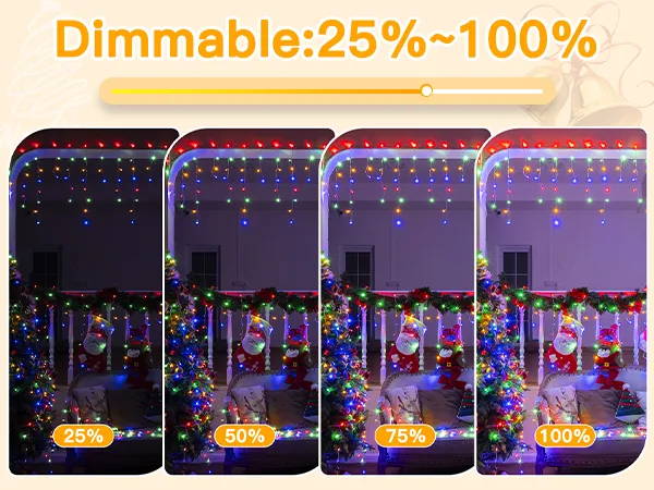 Features of Ollny's 720 leds cool white icicle lights