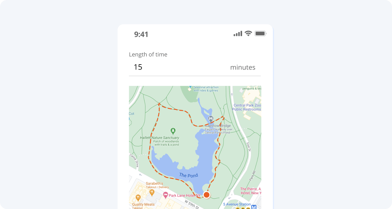 Mobile app to generate local walking routes project demo