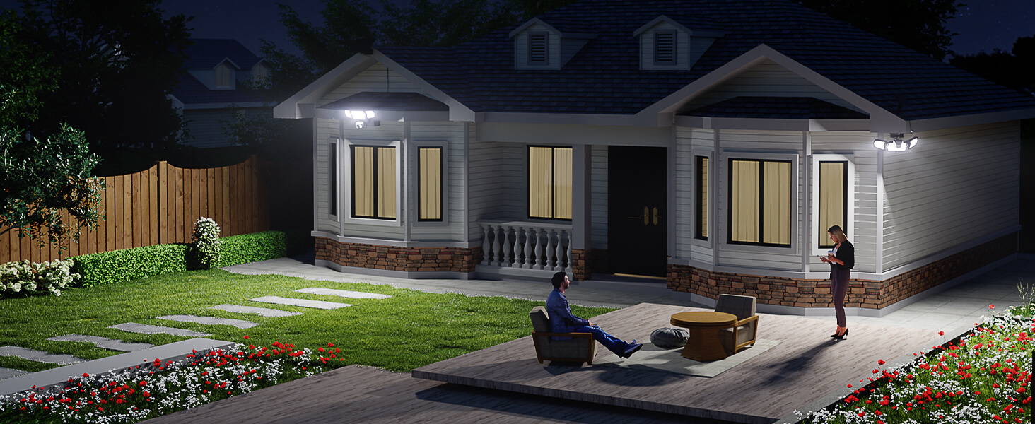 Onforu Exterior LED Solar Motion Lights for Front Door