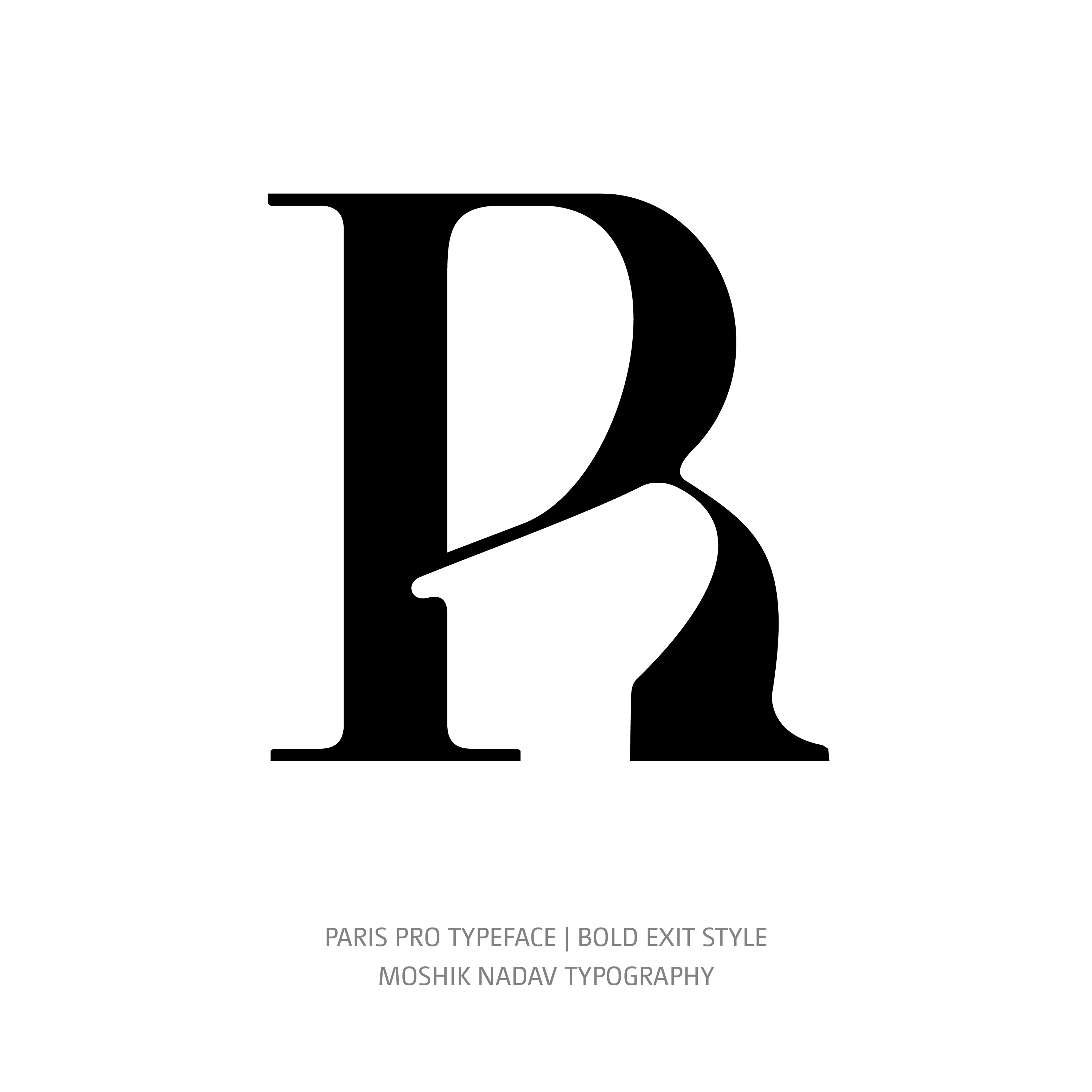 Paris Pro Typeface Bold Exit R