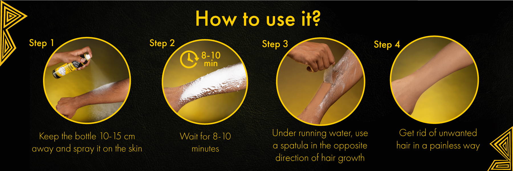 how to use hair removal spray - urbangabru