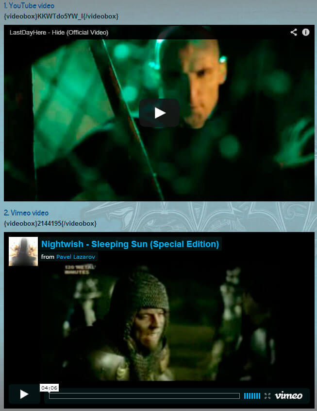 Videobox - плагин для вставки видео в статьи Joomla