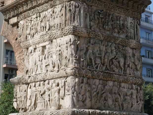 Hadrian's Arch's intricate design showcases exceptional craftsmanship