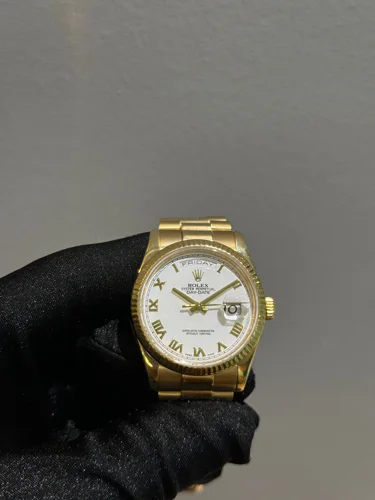 Rolex Day-Date 36 White Dial Roman Numeras President Bracelet