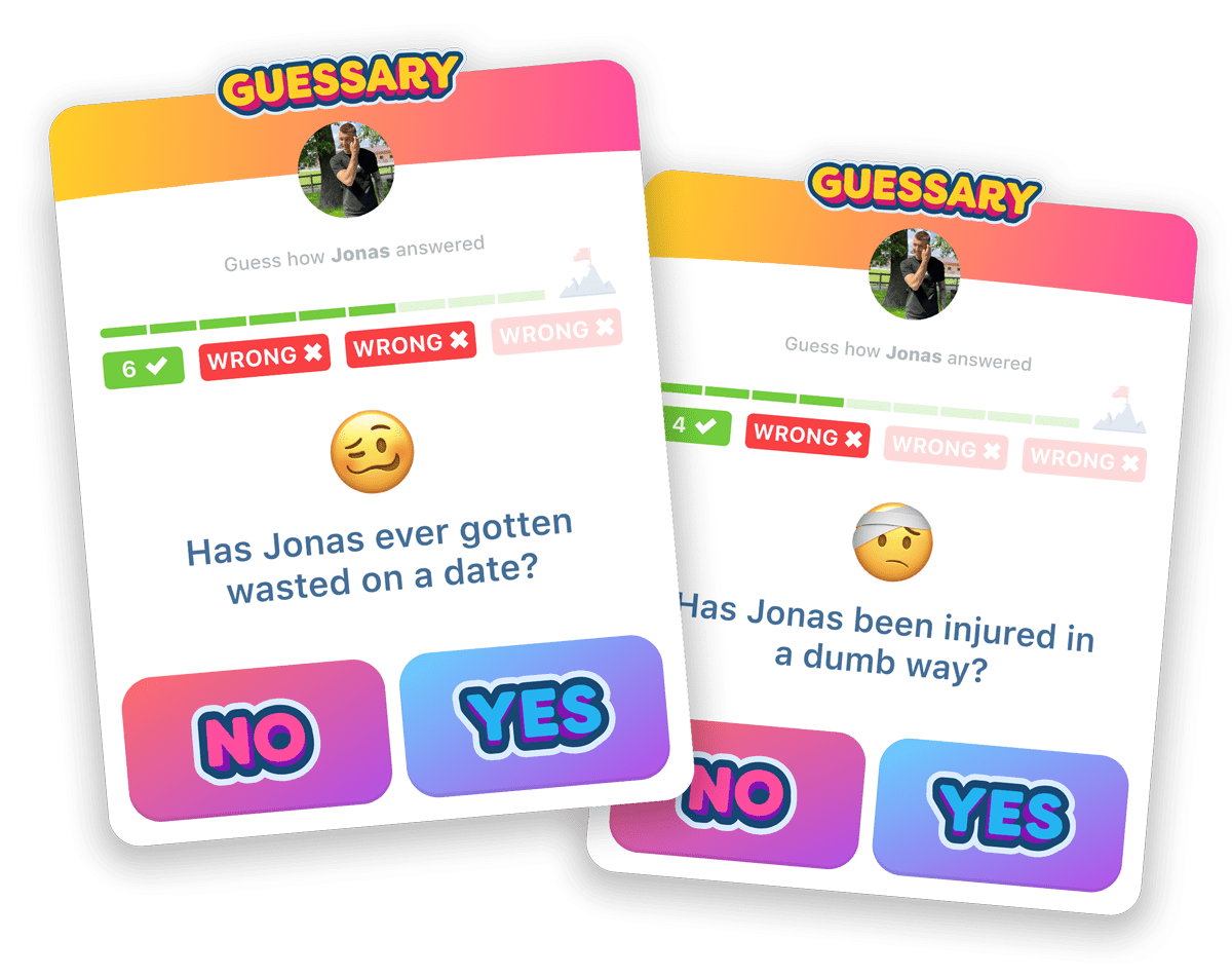 Dating app game: Guessary