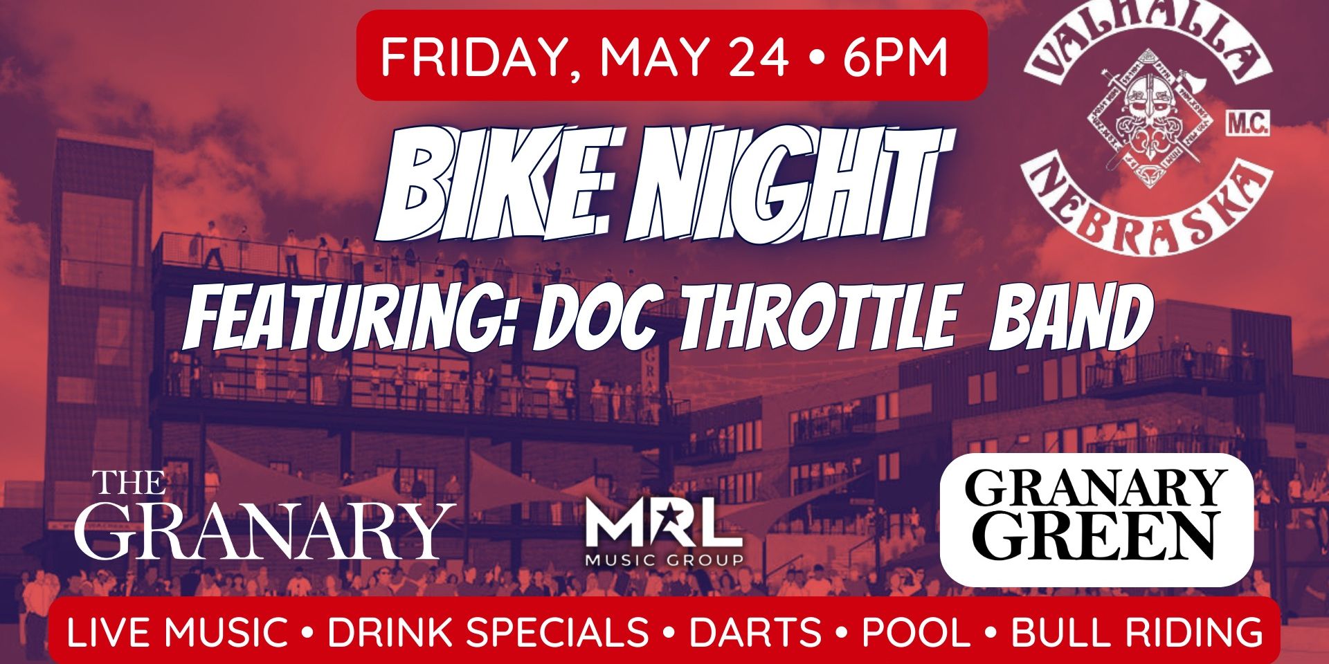 Bike Night w Doc Throttle Band @ Bushwackers promotional image