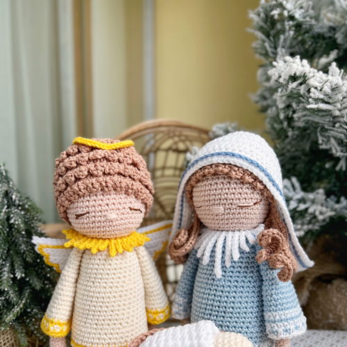 Crochet Nativity set: Angel, Baby Jesus, Mary, Joseph, donkey and sheep/Pattern/PDF/English only/Christmas, Nativity toys, Amigurumi, X-mas