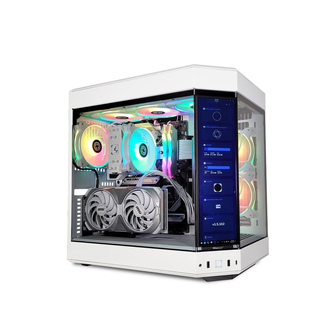 XOTIC PC GX13 HYTE Y60 Snow White Ghost Extreme Ready to Ship Gaming Desktop w/ INTEL Z790 & DDR5