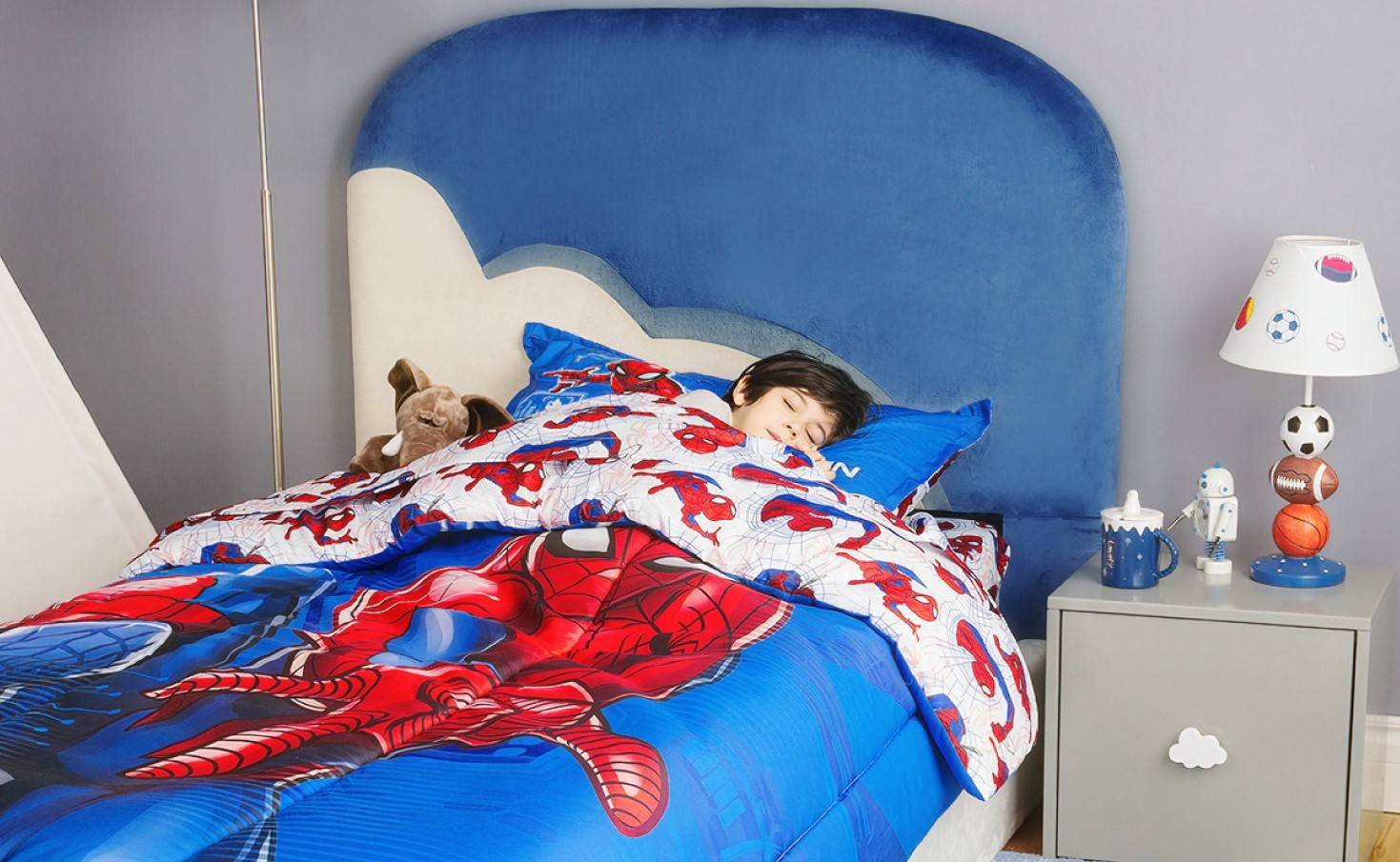 Child sleeping in bed