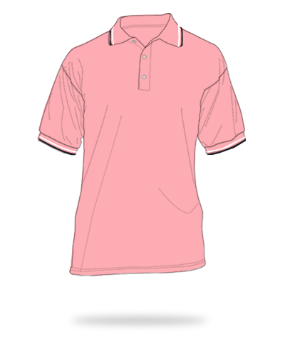 Light pink body + white and black stripes honeycombed color combination polo shirt sj clothing manila philippines