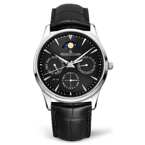 Master Ultra Thin Perpetual Stainless Steel / Black / Alligator