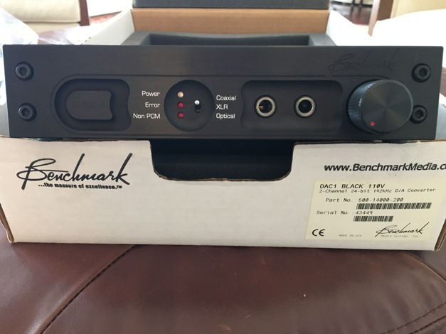 Benchmark DAC-1 Black DAC w/cables ($80 value). Thru Mo...