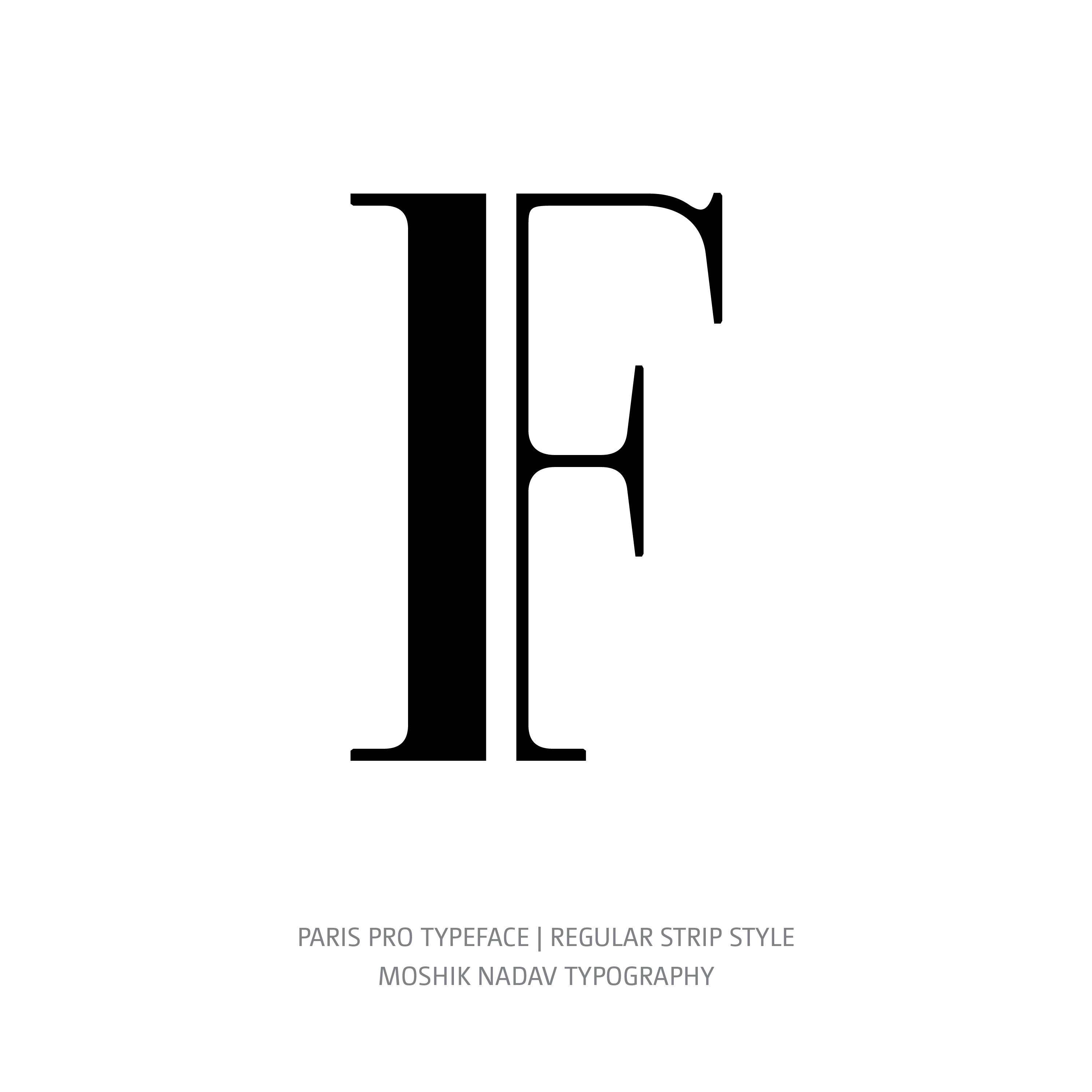 Paris Pro Typeface Regular Strip F