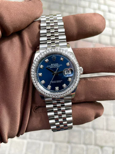 Rolex Datejust 36 Blue Dial With Diamonds Jubilee Bracelet
