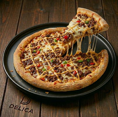 Pizza bò sốt cay