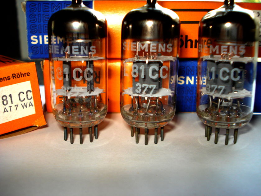 SIEMENS E81CC TUBE Lot of three E81CC tubes , Siemens, Germany , NOS ,NIB .