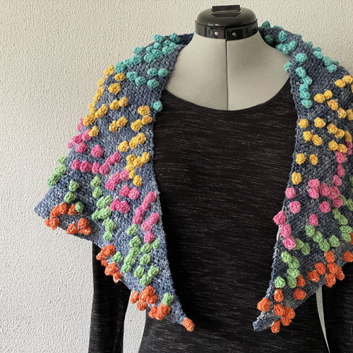 Gehaakte bobbel float omslagdoek