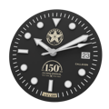 US Naval Institute 150th Anniversary black dial with Command at Sea insignia