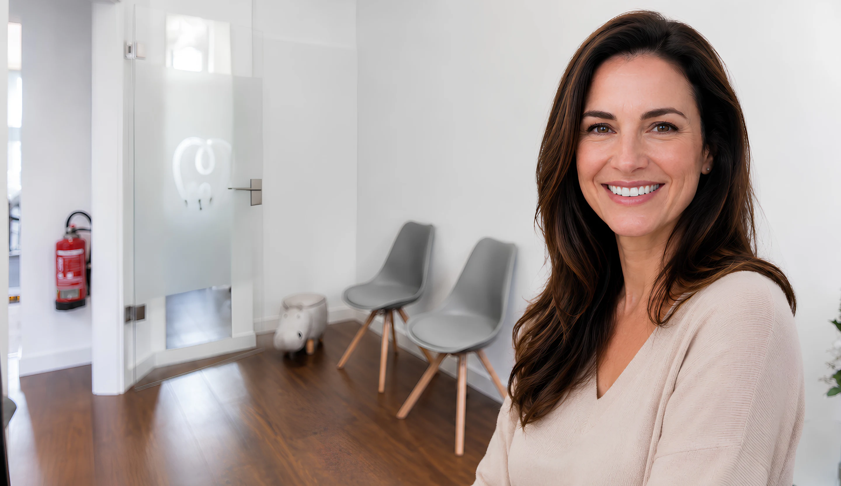 happy woman smiling