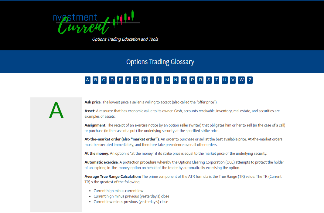 Options Trading Glossary